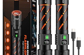 Gosdas Rechargeable Flashlights High Lumens 100000 2 Pack