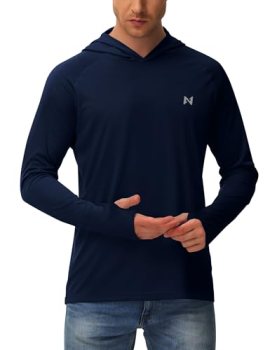 isnowood Sun Shirt UPF 50+ Men’s Fishing Shirt Long Sleeve UV Protection Hoodie