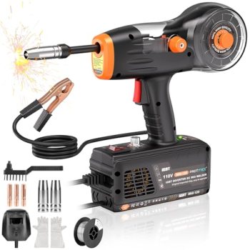 Protmex Handheld MIG Welder Machine – 110V Flux Core Portable Welder