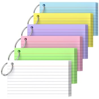 Ciphyfee Index Cards 3×5 Inch With Ring
