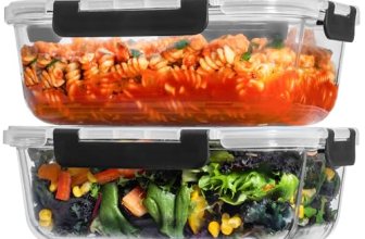 Razab 2 Pcs 1860ml / 63 Oz Large Glass Food Storage Containers with Lids