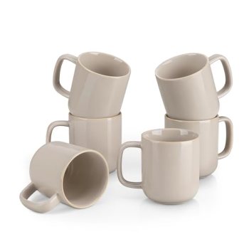 vancasso Coffee Mugs Set of 6, 12 Oz Ceramic Coffee Cups with Handle