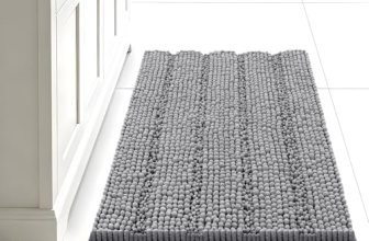 Bcoimo 24″×17″ Chenille Bath Mat