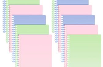 Niodel 9 Pcs Spiral Notebooks, 3 Gradient Colors (Pink/Green/Blue)