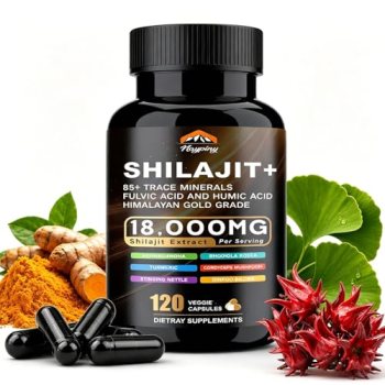 Shilajit Capsules, Himalayan Organic Shilajit for Men and Women