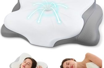 Fyova Cervical Neck Pillow, Ergonomic Memory Foam Pillows for Neck Pain Relief w
