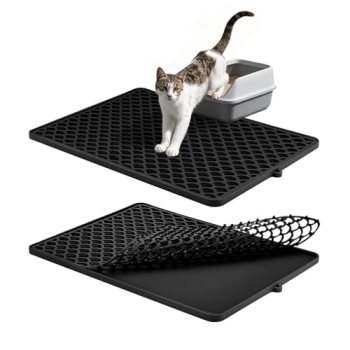 Double-Layer Silicone Cat Litter Mat – Non-Slip