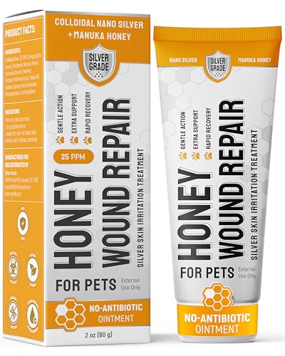 Dog Wound Care with Manuka Honey & Colloidal Silver for Scratches & Skin Irritat