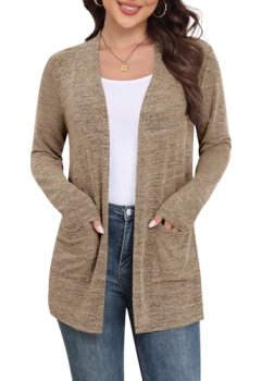 Yincro Womens Lightweight Cardigan Long Sleeve Open Front Casual Sweater Cardiga