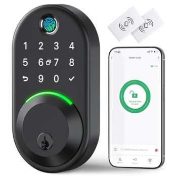 Smart Deadbolt Door Lock with Keypad:Yamiry Fingerprint Keyless Entry Deadbolt
