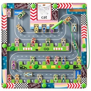 Montessori Magnetic Toy, Busy Board with Magnetic Letters & Numbers