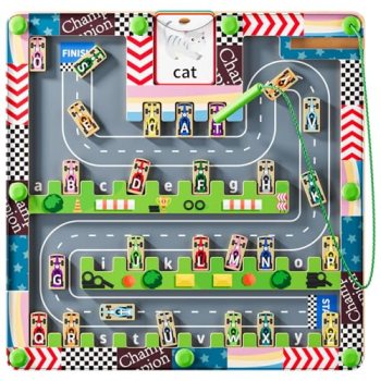 Montessori Magnetic Toy, Busy Board with Magnetic Letters & Numbers