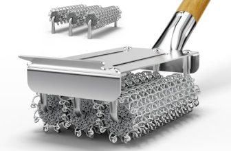 HOUSE AGAIN Grill Brush and Scraper Bristle Free with 3 Replacement Head 304 Sta