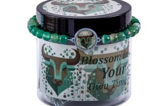 FiitCASE Taurus Affirmation Jar with 60 Cards NFC Bracelet Unlocks Grounded Webs