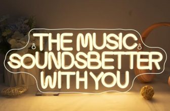 NOSUN The Music Sounds Better with You Neon Sign Romance Neon Signs for Wall Dec