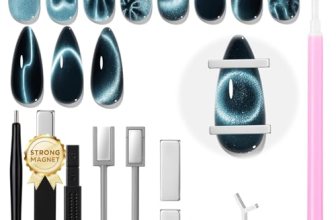 modelones Cat Eye Magnet Set, Heart Nail Art Tool Strong Magnetic Pen Double Hea