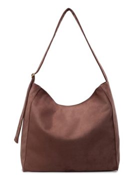 Micmores Tote Bag for Women, Faux Suede Handbags Slouchy Hobo Shoulder Purse Lar
