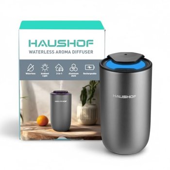 HAUSHOF Waterless Essential Oil Diffuser for Home & Car