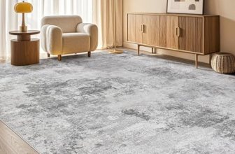 Tortania Washable 6×9 Area Rug for Living Room: Modern Abstract Neutral Large So