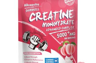 Allcoovita Creatine Monohydrate Gummies 5g for Men & Women. Boost Focus