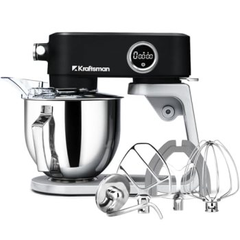 Kraftsman All Metal Stand Mixer 5.3 Quart with 4 Stainless Steel Attachments