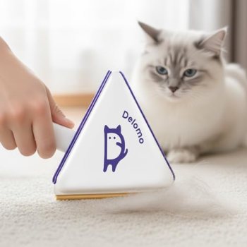 Multi-Use Pet Hair Removal Tool: DELOMO Handheld Fur Rake Scraper