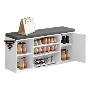 SONGMICS HOME Storage Bench, Superfast Toolless Assembly