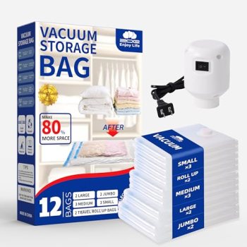 ZoeEnjoyLife Vacuum Storage Bags with Electric Pump