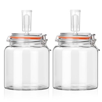 YARWELL 0.6 Gallon Fermentation Jars with Airlocks