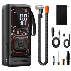 WOLFBOX Cordless Tire Inflator Portable Air Compressor