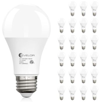 evelor 24-Packs A19 LED Light Bulbs