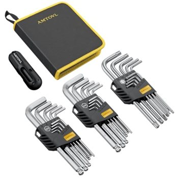 AMTOVL 27PCS Allen Key Set – Metric & SAE Wrench Set