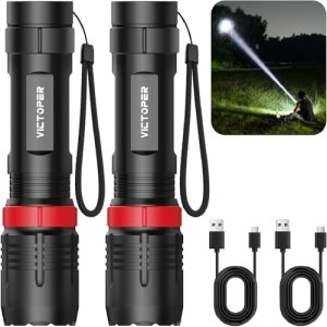 Victoper Rechargeabe Flashlight 2 Pack