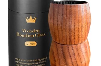 Charred Wooden Bourbon Drinking Glass