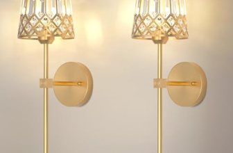 Gold Battery Operated Wall Sconces Set of 2