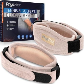 PhysFlex 2-Pack Elbow Brace for Men & Women