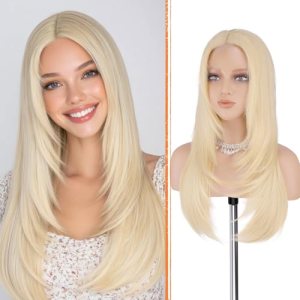 Haloo Blonde Wig with Curtain Bangs