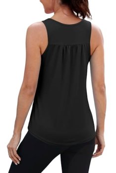 NIASHOT Womens Workout Tops Racerback Long Tank Top Flowy Running Muscle Tanks S