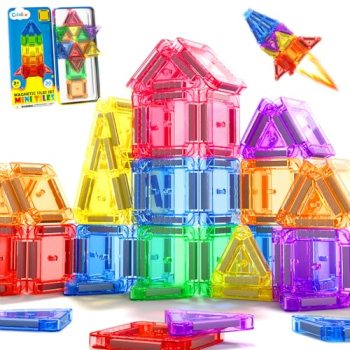 Magnetic Tiles Travel Essential Toys Mini Travel Toddler Set