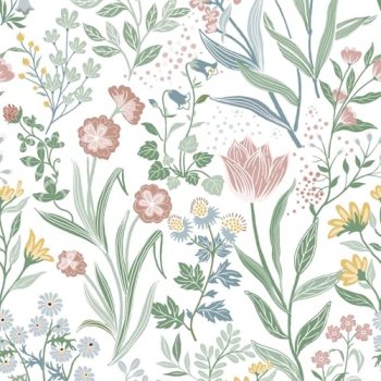 Lativo Floral Peel and Stick Wallpaper 393inL 17.3inW Boho Flower Botanical Self