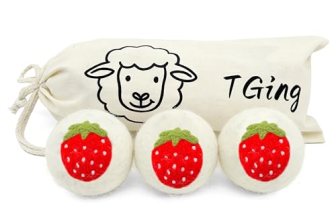 Tging Wool Dryer Balls，New Zealand Wool Laundry Balls for Dryer (Pack of 3