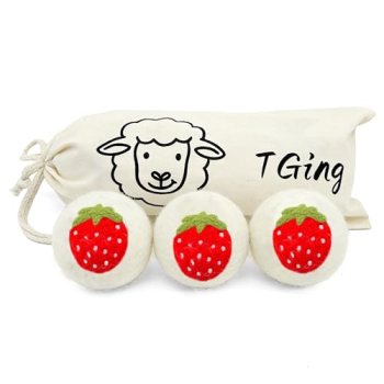 Tging Wool Dryer Balls，New Zealand Wool Laundry Balls for Dryer (Pack of 3
