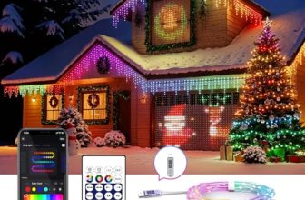AHAWILL Icicle Lights for Outside