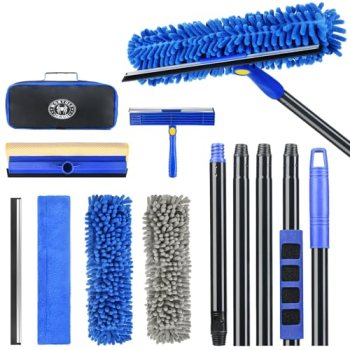 Wontolf 4-in-1 Squeegee for Window Cleaning Kit with Storage Bag