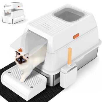 SZEE XL Stainless Steel Litter Box with Lid