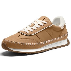 Vilanva Women’s Camel Fashion Sneakers Casual Tennis Shoes with Non-Slip Retro G