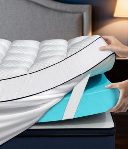 Dual Layer 4 Inch Memory Foam Mattress Topper Queen Size