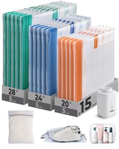 BAGSMART Travel Vacuum Bags with Electric Pump
