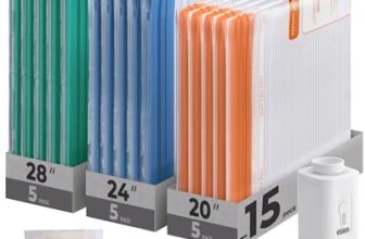 BAGSMART Travel Vacuum Bags with Electric Pump
