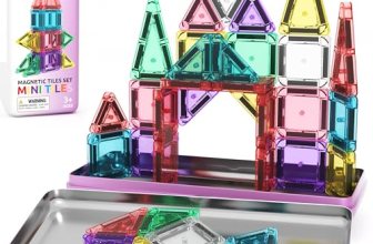 40PCS Magnetic Tiles Mini Travel Essentials Toddler Toys with Case Set